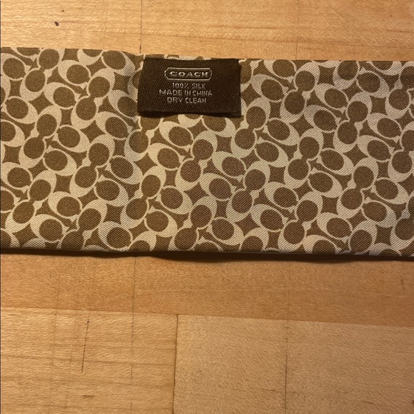 Coach Silk Signature Scarf Twilly Ponytail w Flowers & Butterflies! - Picture 2 of 6